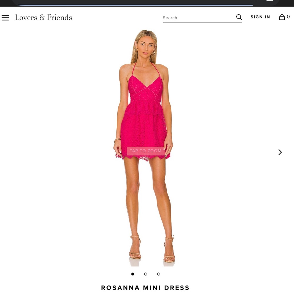 Lovers + Friends Rosanna Mini Dress in Paradise Pink